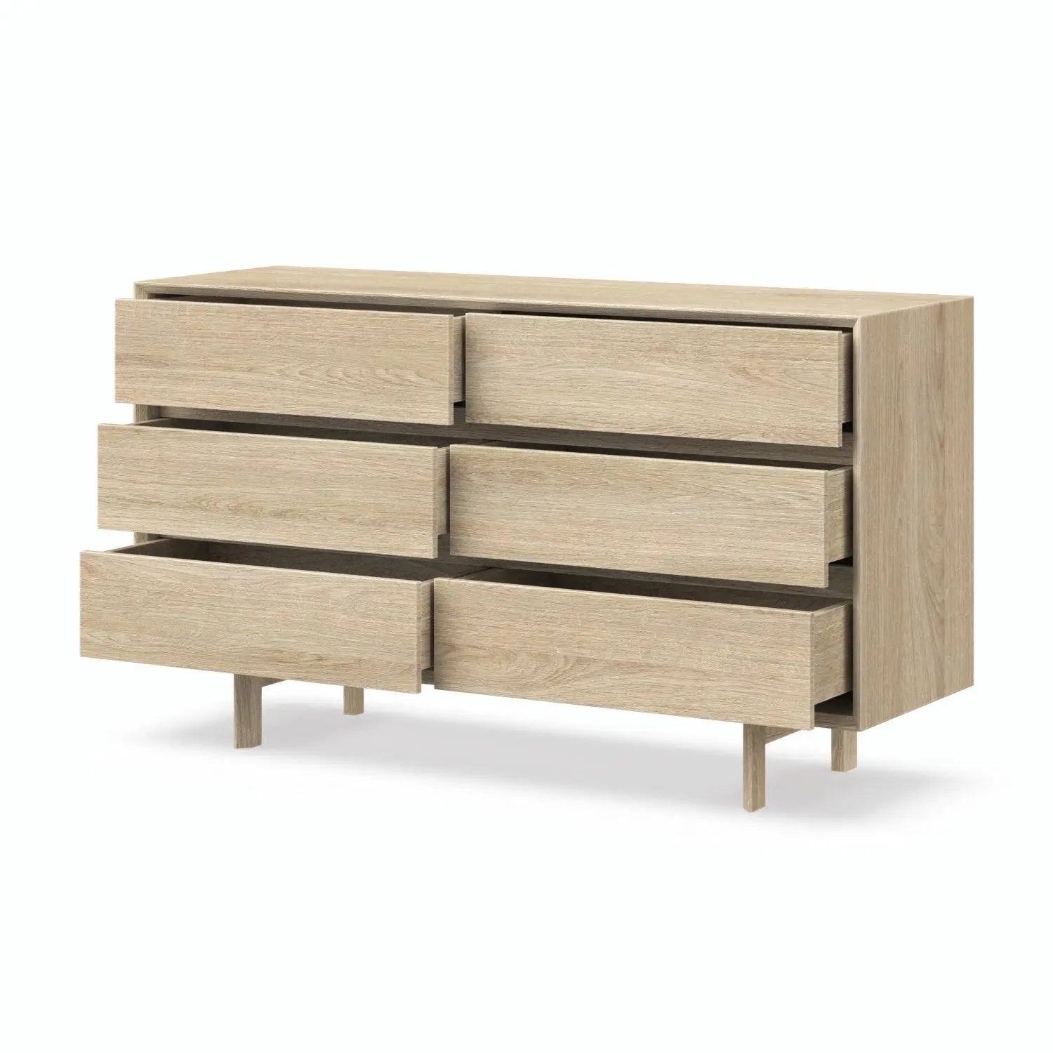 Veneto Italia Sideboards Discover Kodama Chest of Drawers – Natural Oak Storage Cabinet with Spacious Drawers