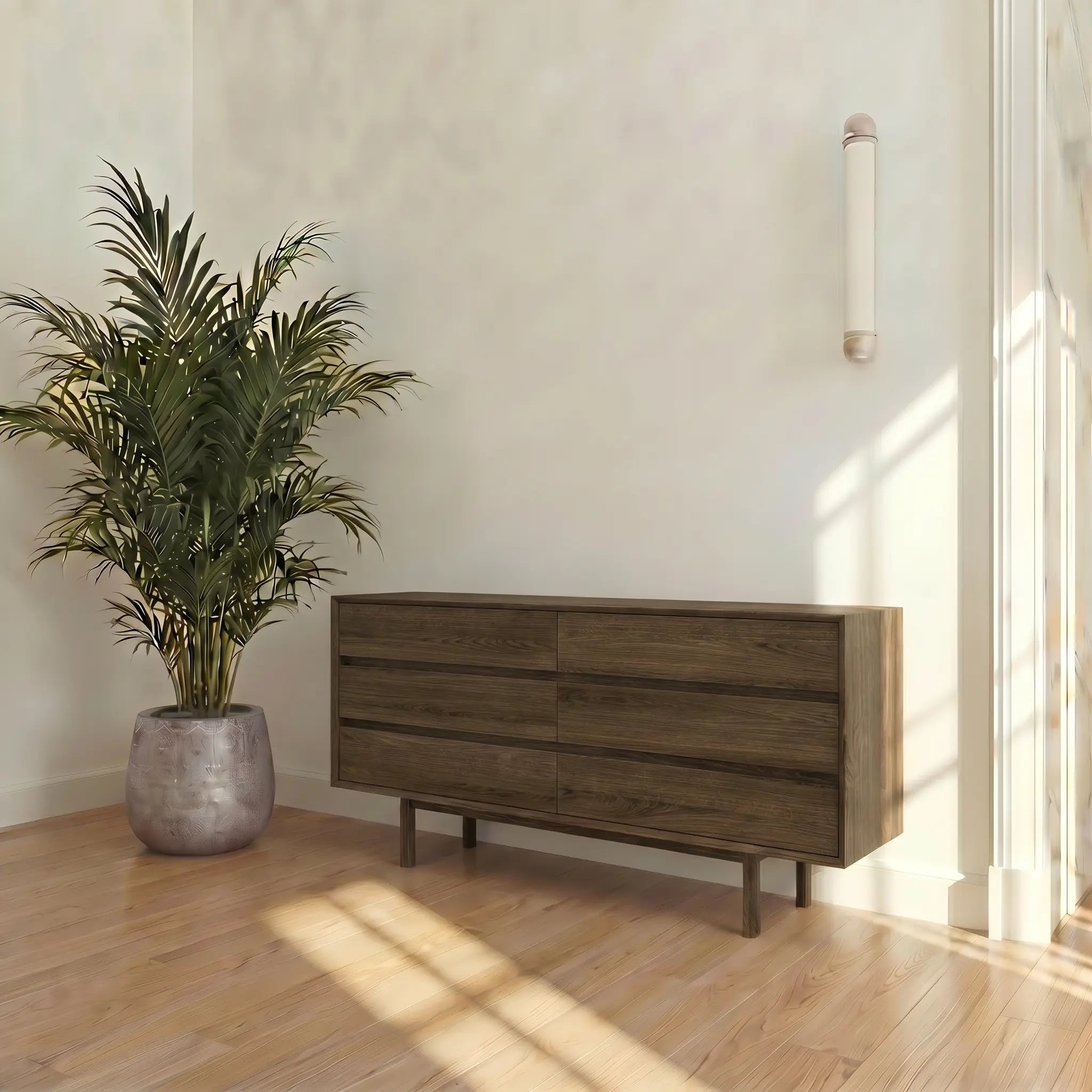 Veneto Italia Sideboards Discover Kodama Chest of Drawers – Natural Oak Storage Cabinet with Spacious Drawers