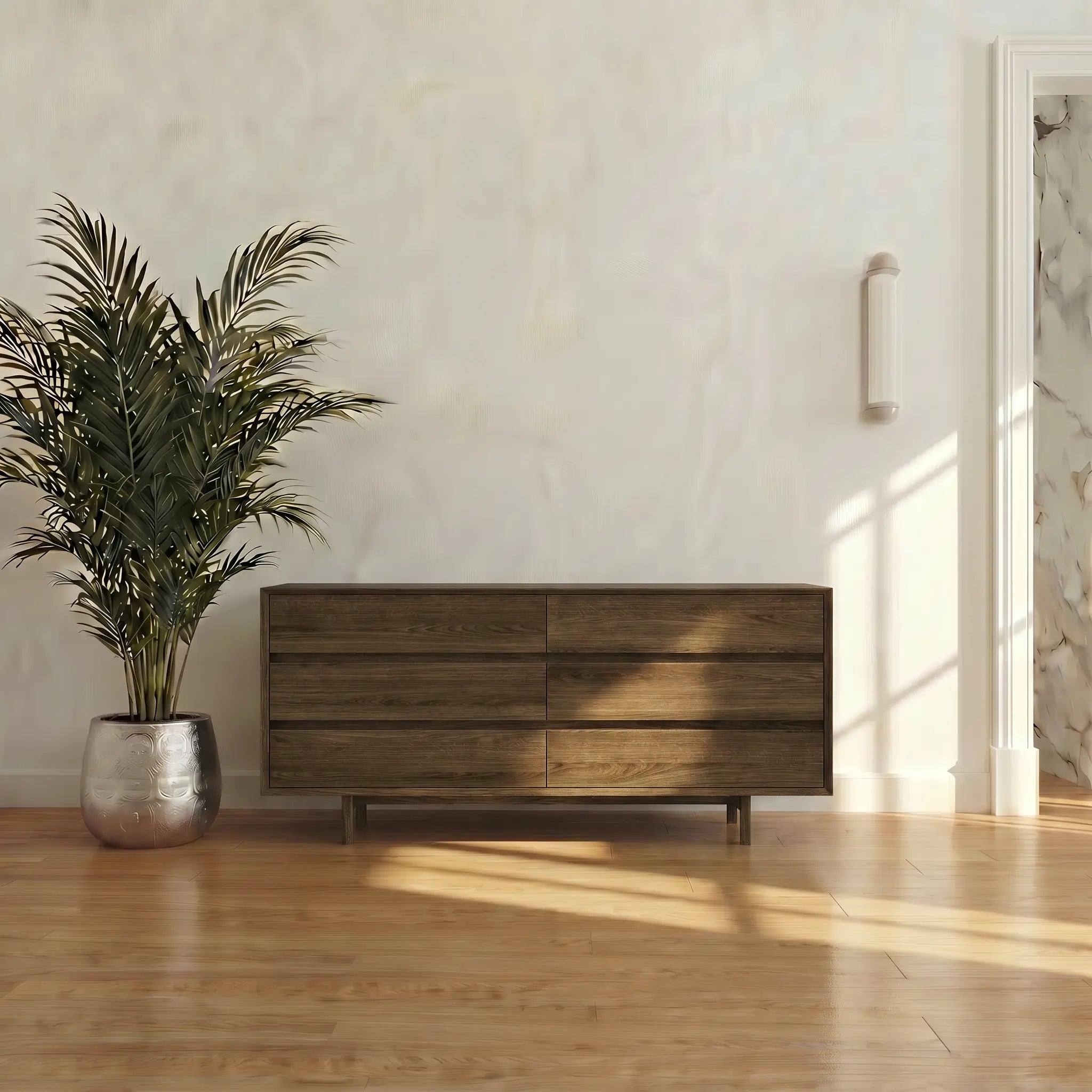 Veneto Italia Sideboards Discover Kodama Chest of Drawers – Natural Oak Storage Cabinet with Spacious Drawers