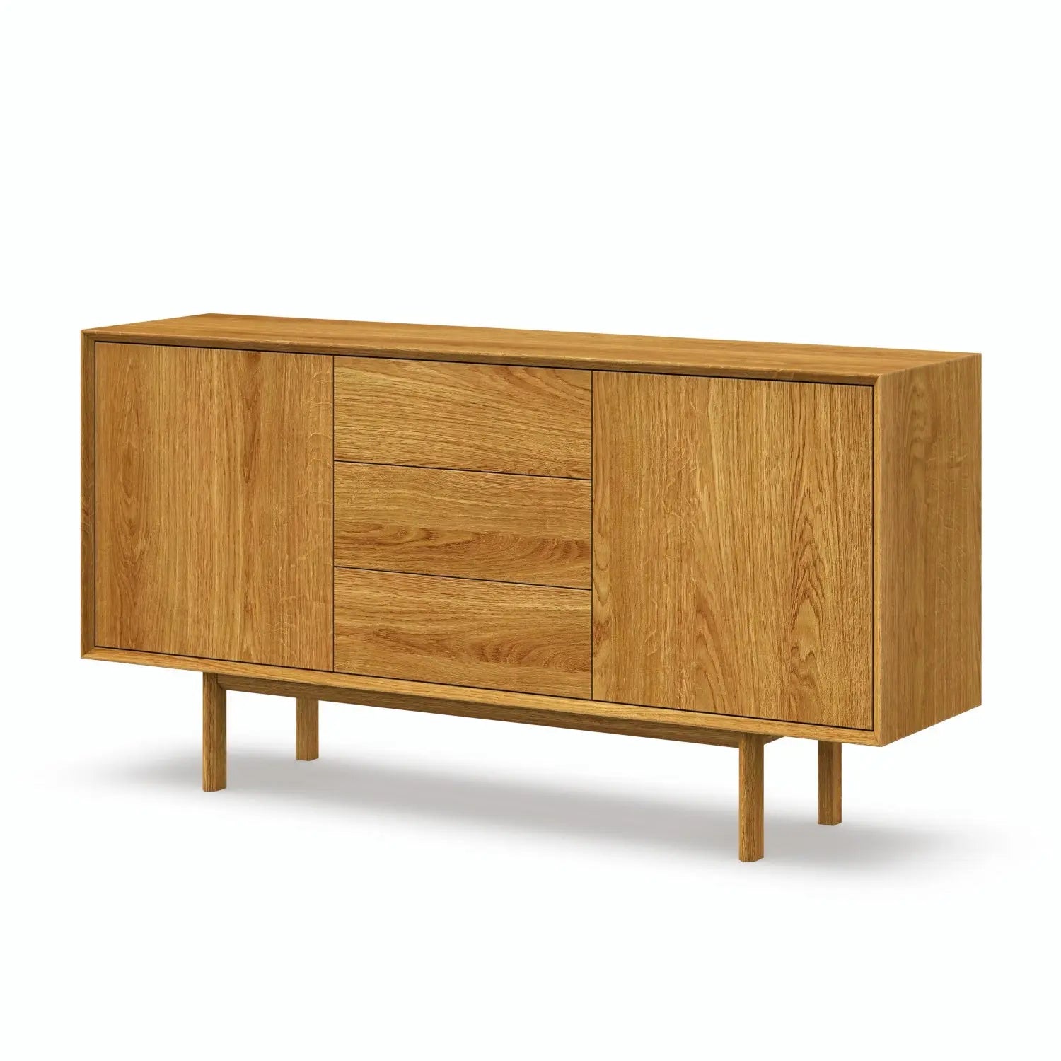 Veneto Italia Sideboards Kodama Oak Sideboard with Two Doors Three Drawers