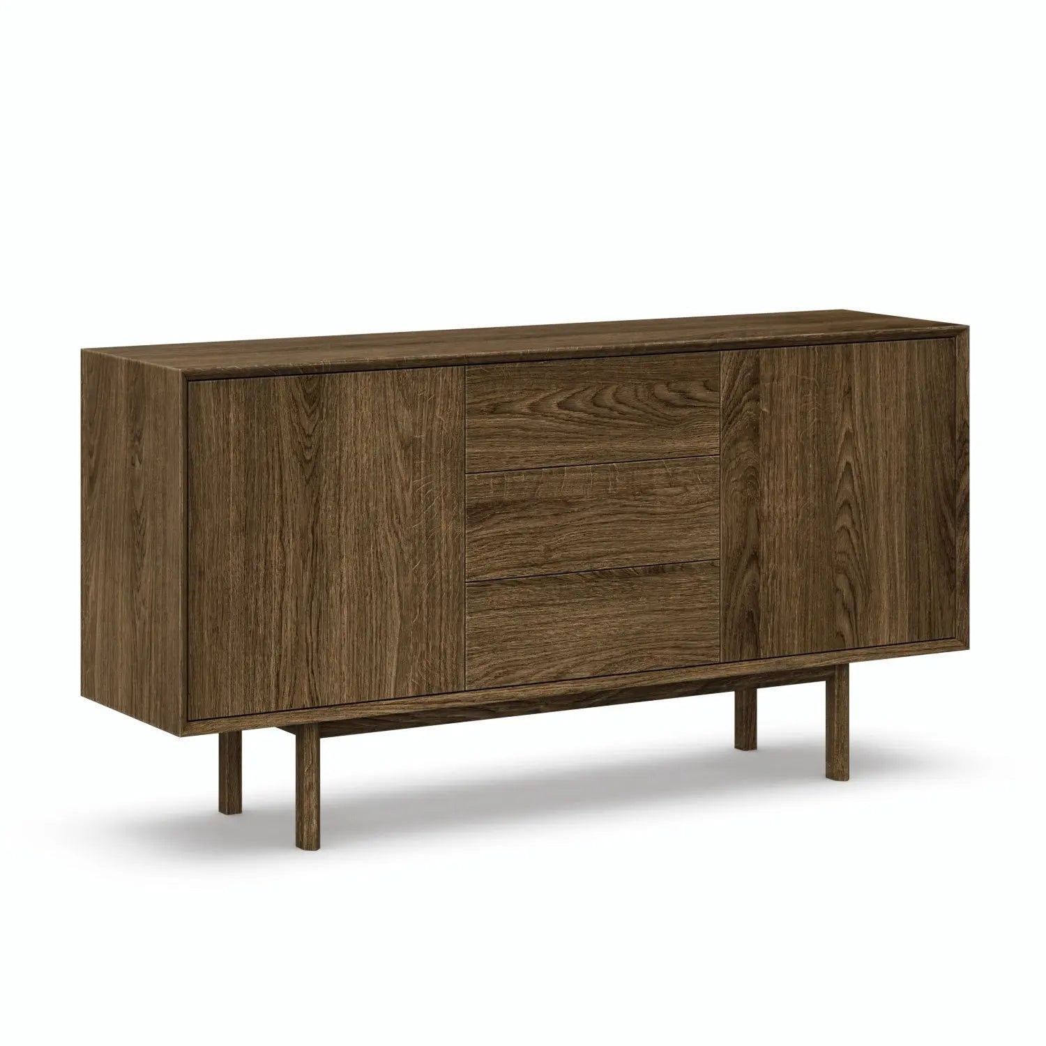 Veneto Italia Sideboards Kodama Oak Sideboard with Two Doors Three Drawers