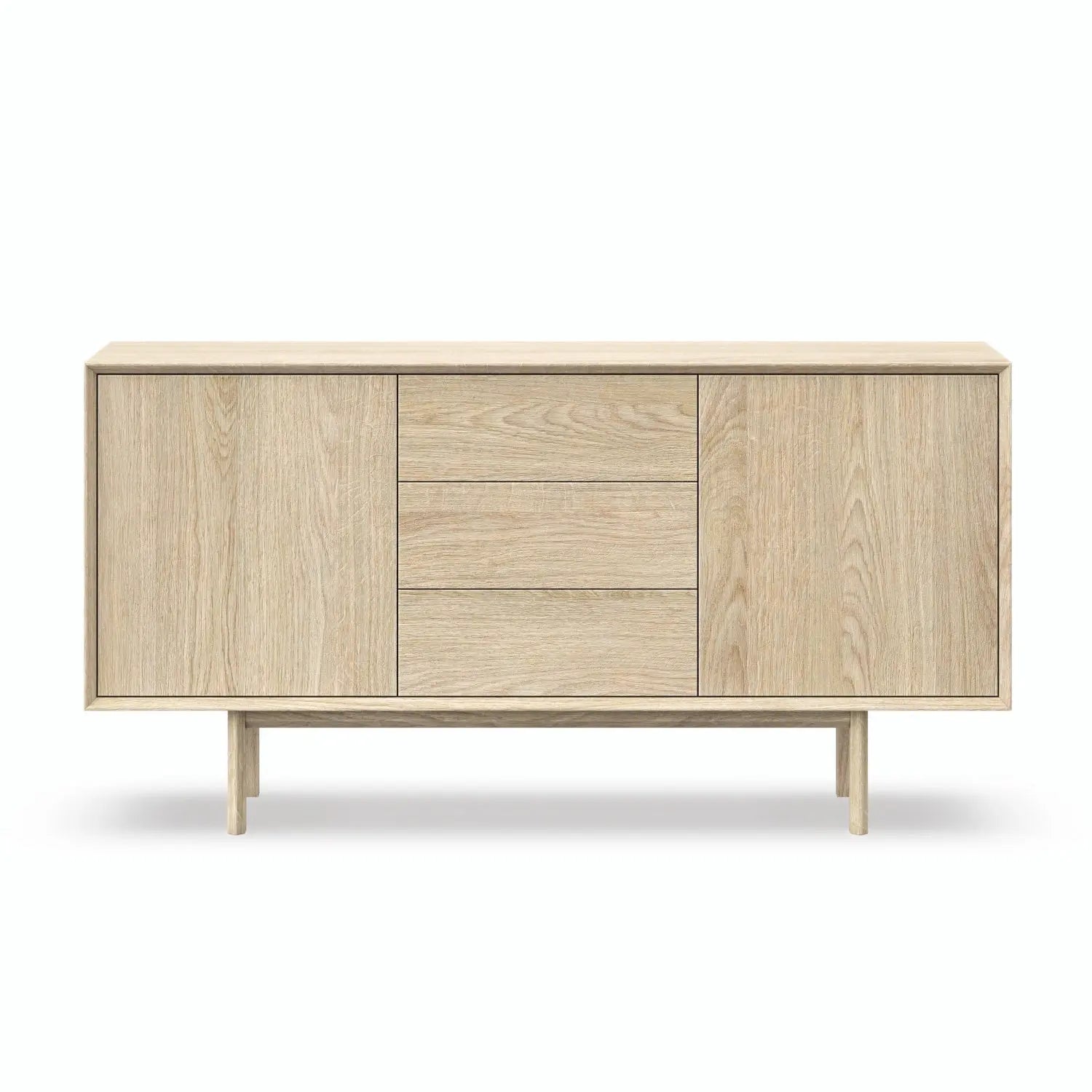 Veneto Italia Sideboards Kodama Oak Sideboard with Two Doors Three Drawers
