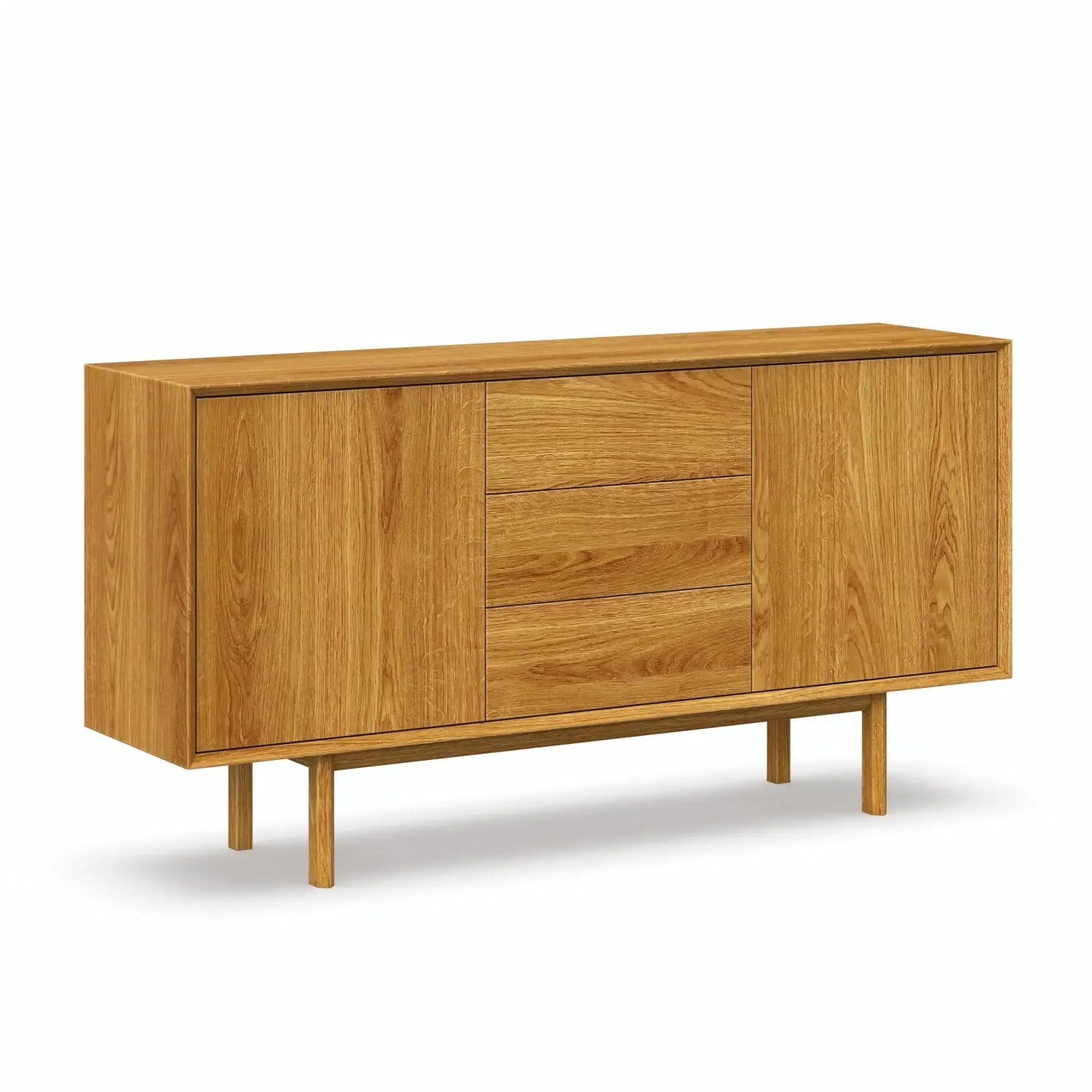 Veneto Italia Sideboards Kodama Oak Sideboard with Two Doors Three Drawers
