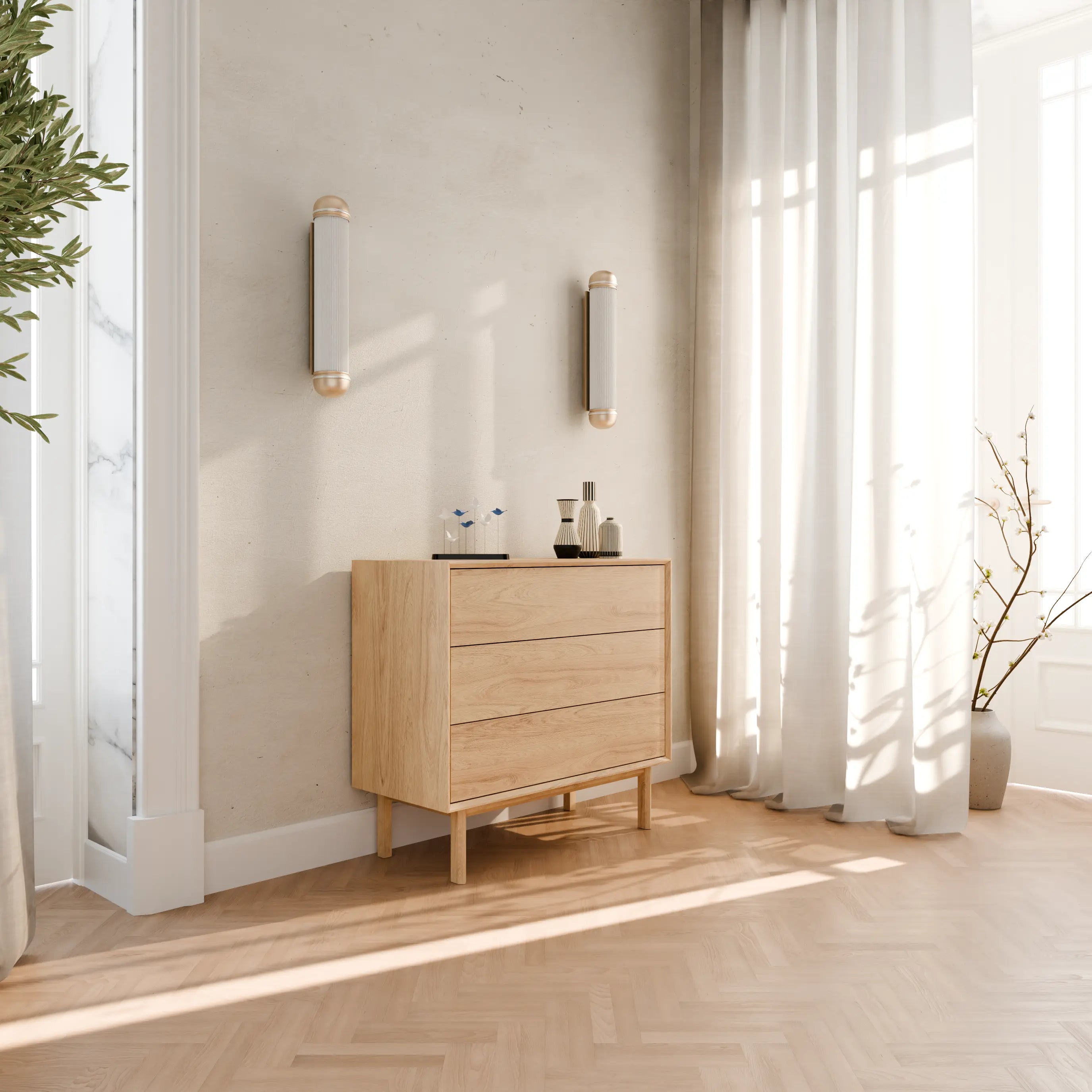 Veneto Italia Sideboards Kodama Sideboard 3 Drawers