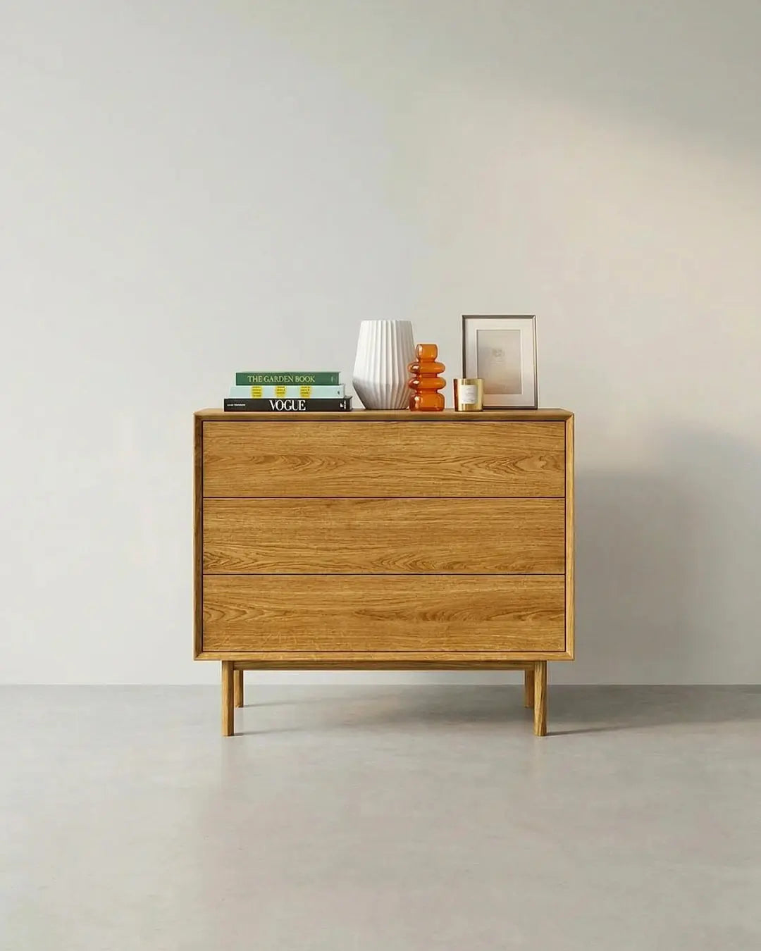 Veneto Italia Sideboards Kodama Sideboard Three Drawers – Minimalist Oak Cabinet