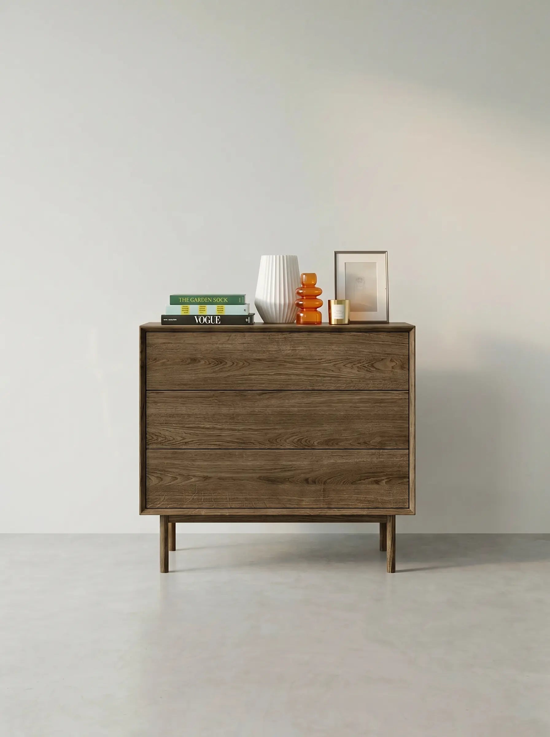 Veneto Italia Sideboards Kodama Sideboard Three Drawers – Minimalist Oak Cabinet