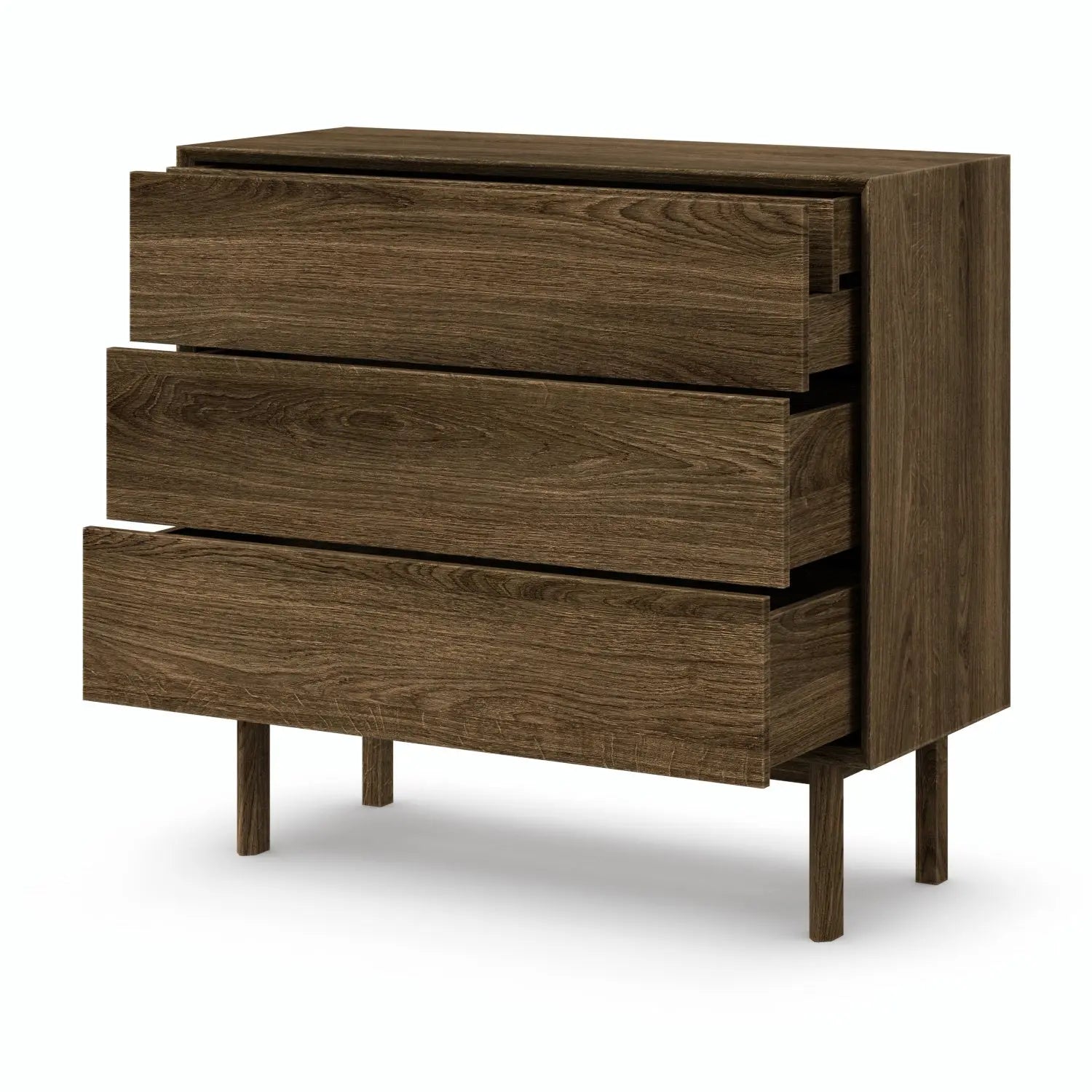 Veneto Italia Sideboards Kodama Sideboard Three Drawers – Minimalist Oak Cabinet