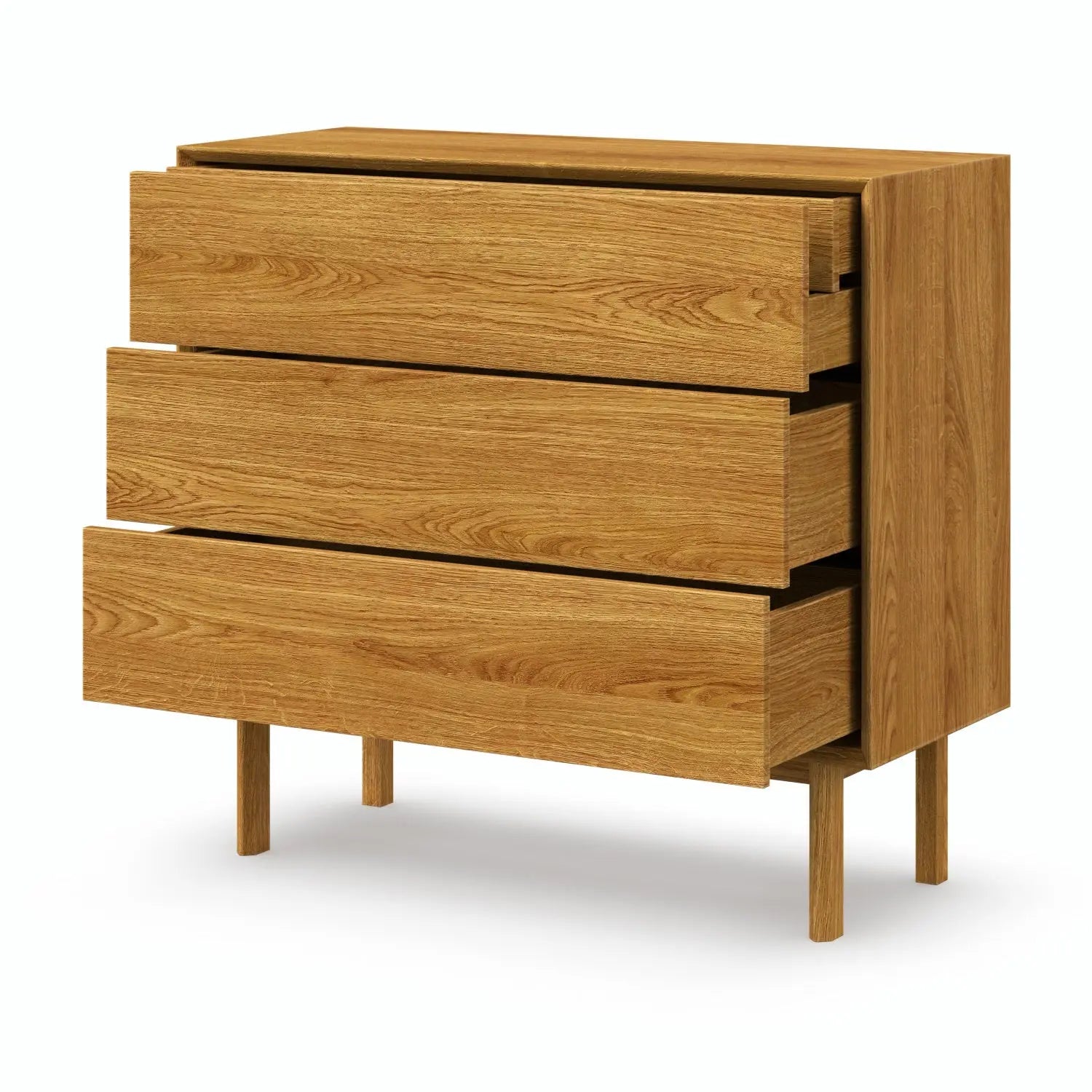 Veneto Italia Sideboards Kodama Sideboard Three Drawers – Minimalist Oak Cabinet