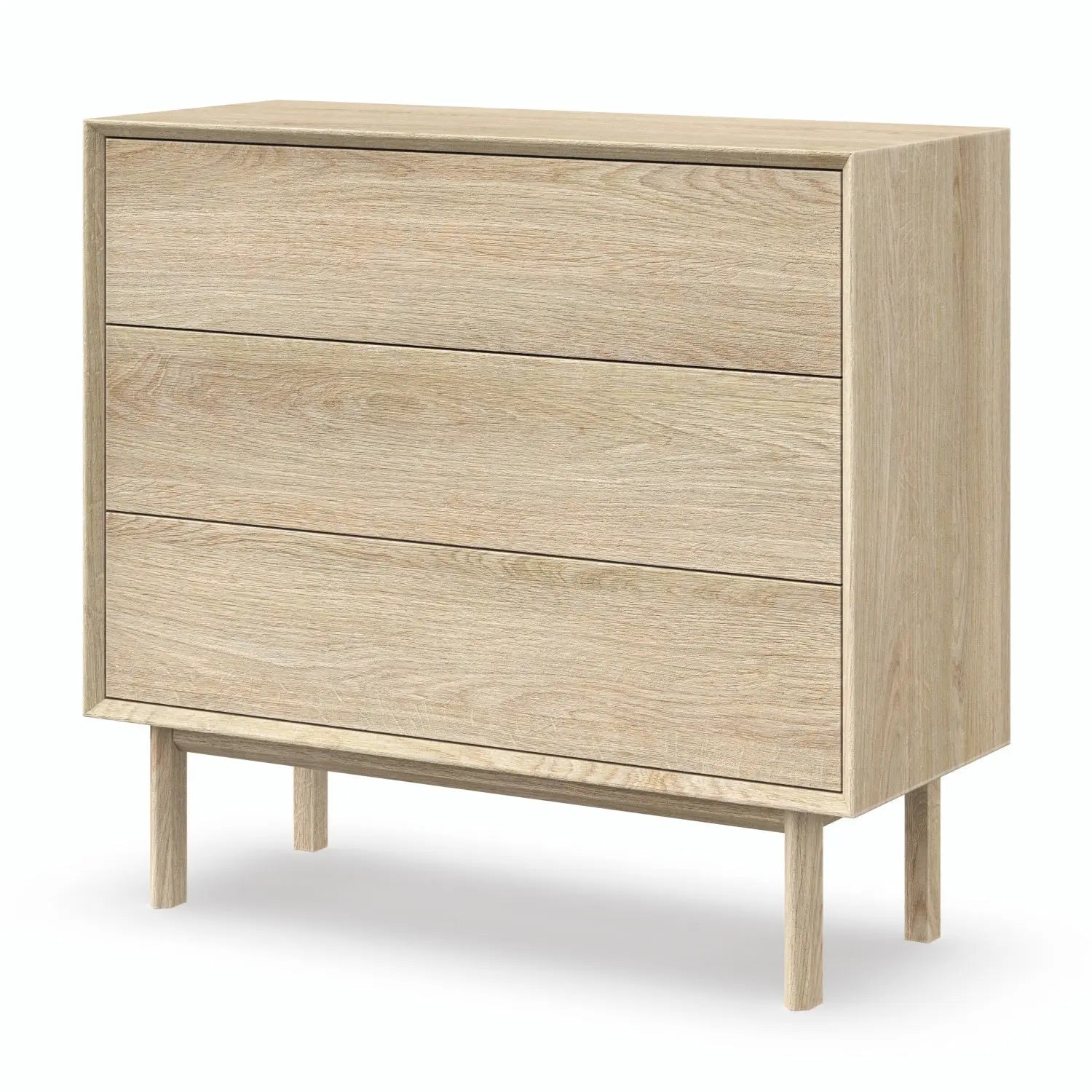 Veneto Italia Sideboards Kodama Sideboard Three Drawers – Minimalist Oak Cabinet