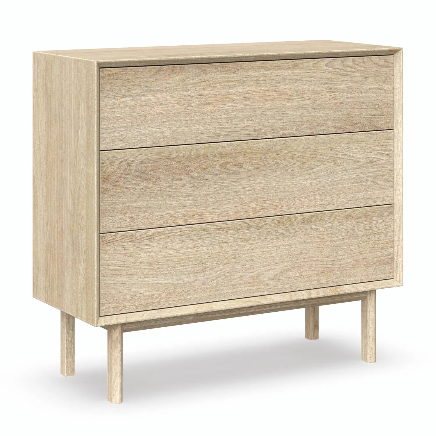 Veneto Italia Sideboards Kodama Sideboard Three Drawers – Minimalist Oak Cabinet