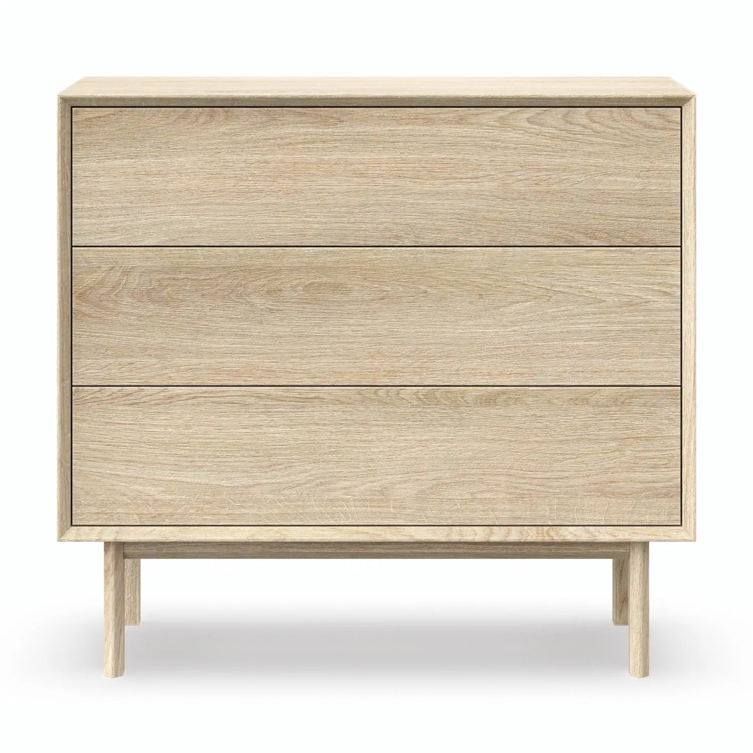 Veneto Italia Sideboards Kodama Sideboard Three Drawers – Minimalist Oak Cabinet