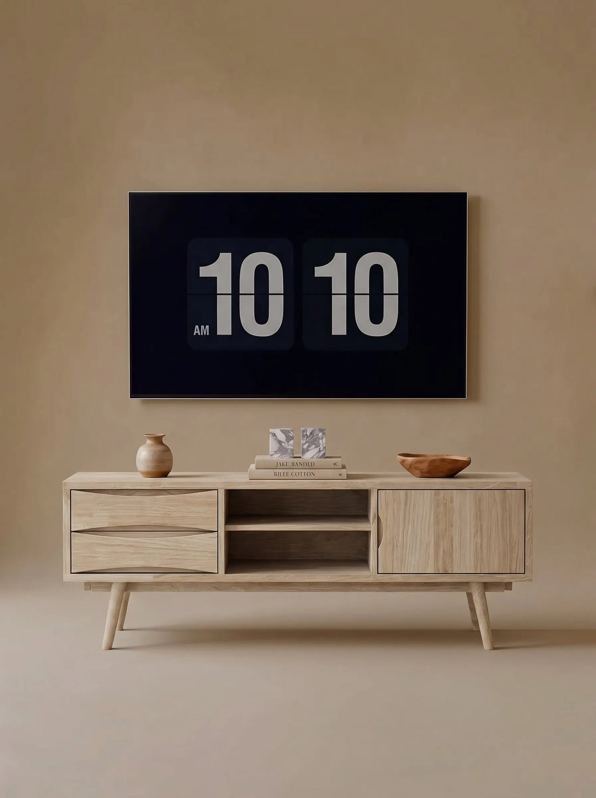 Veneto Italia TV Stands Erie Long TV Stand One Door Two Drawers