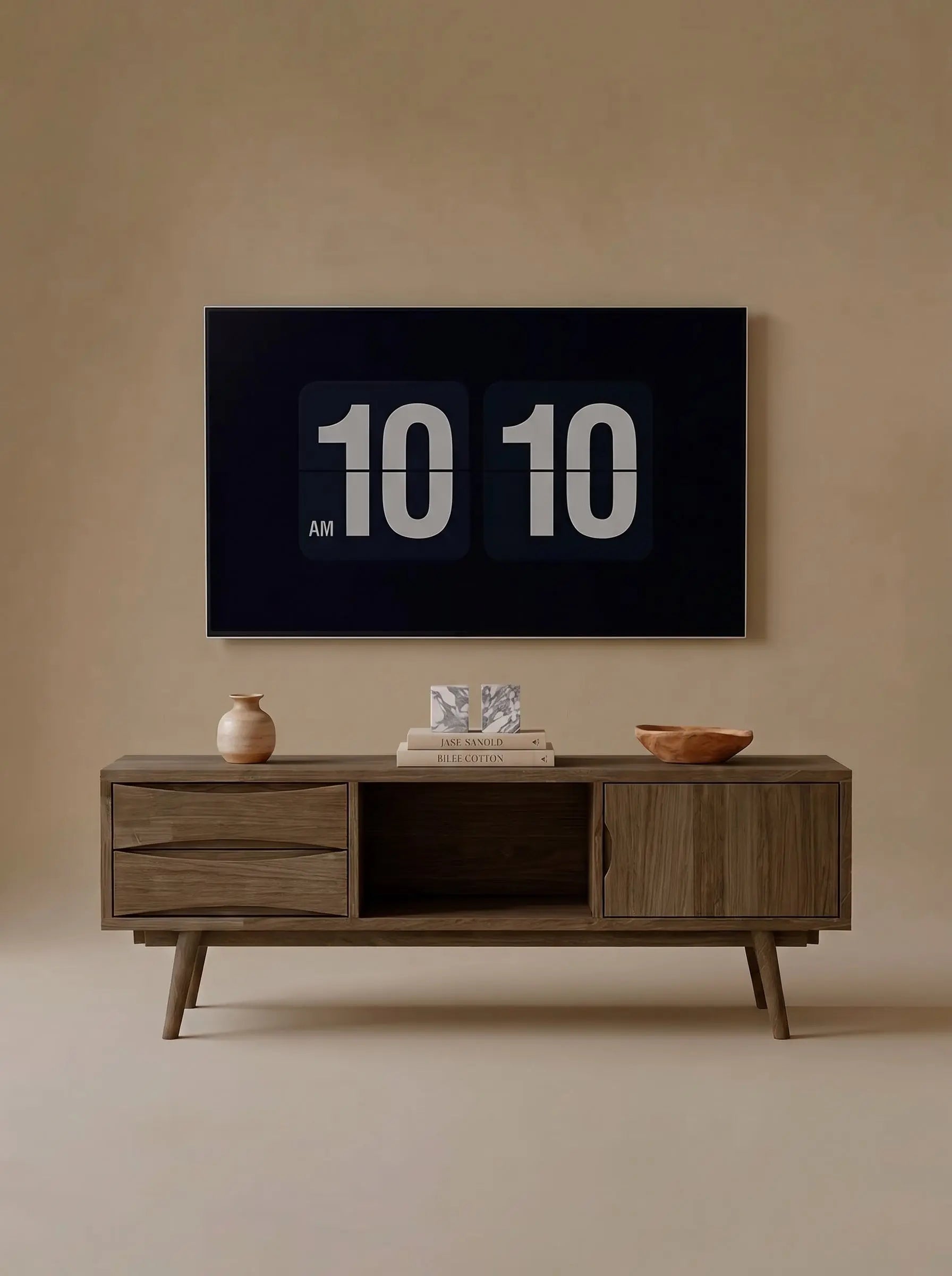 Veneto Italia TV Stands Erie Long TV Stand One Door Two Drawers