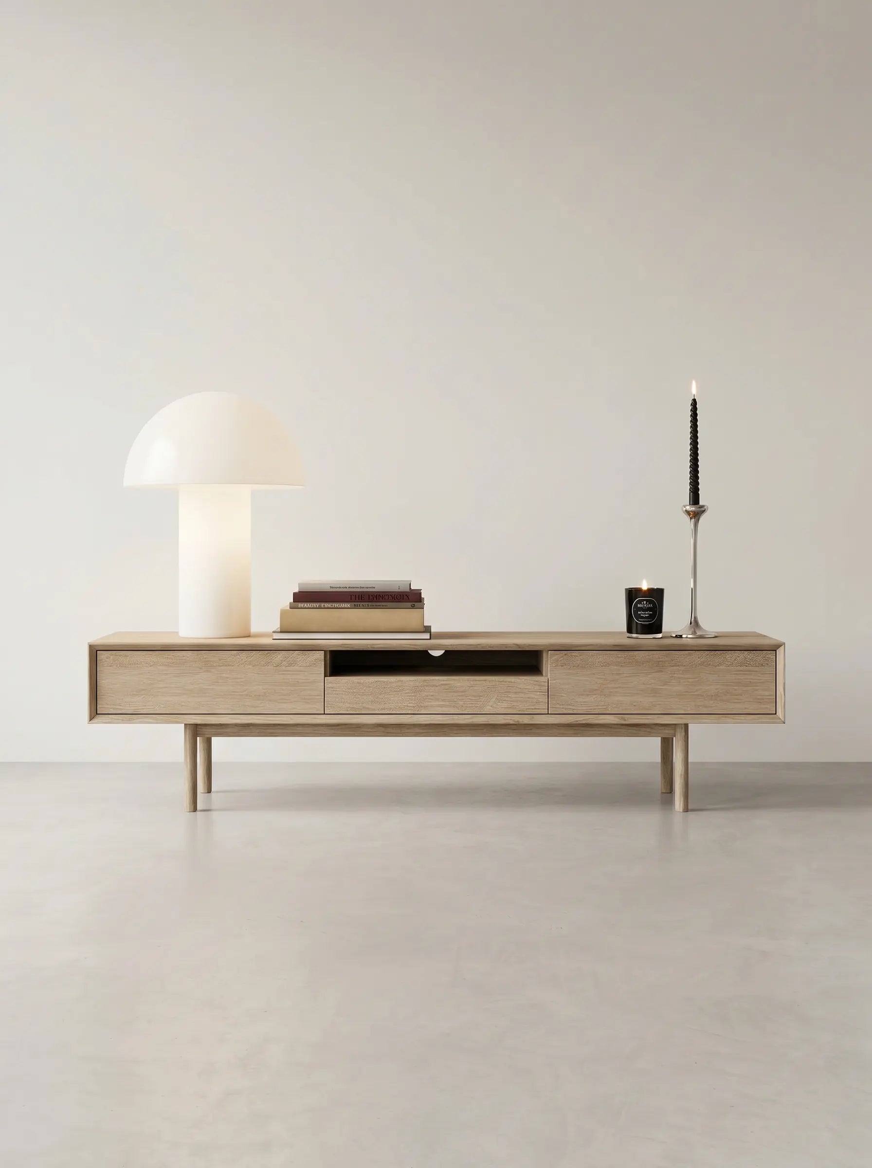 Veneto Italia TV Stands Kodama TV Stand – Modern Oak Centerpiece