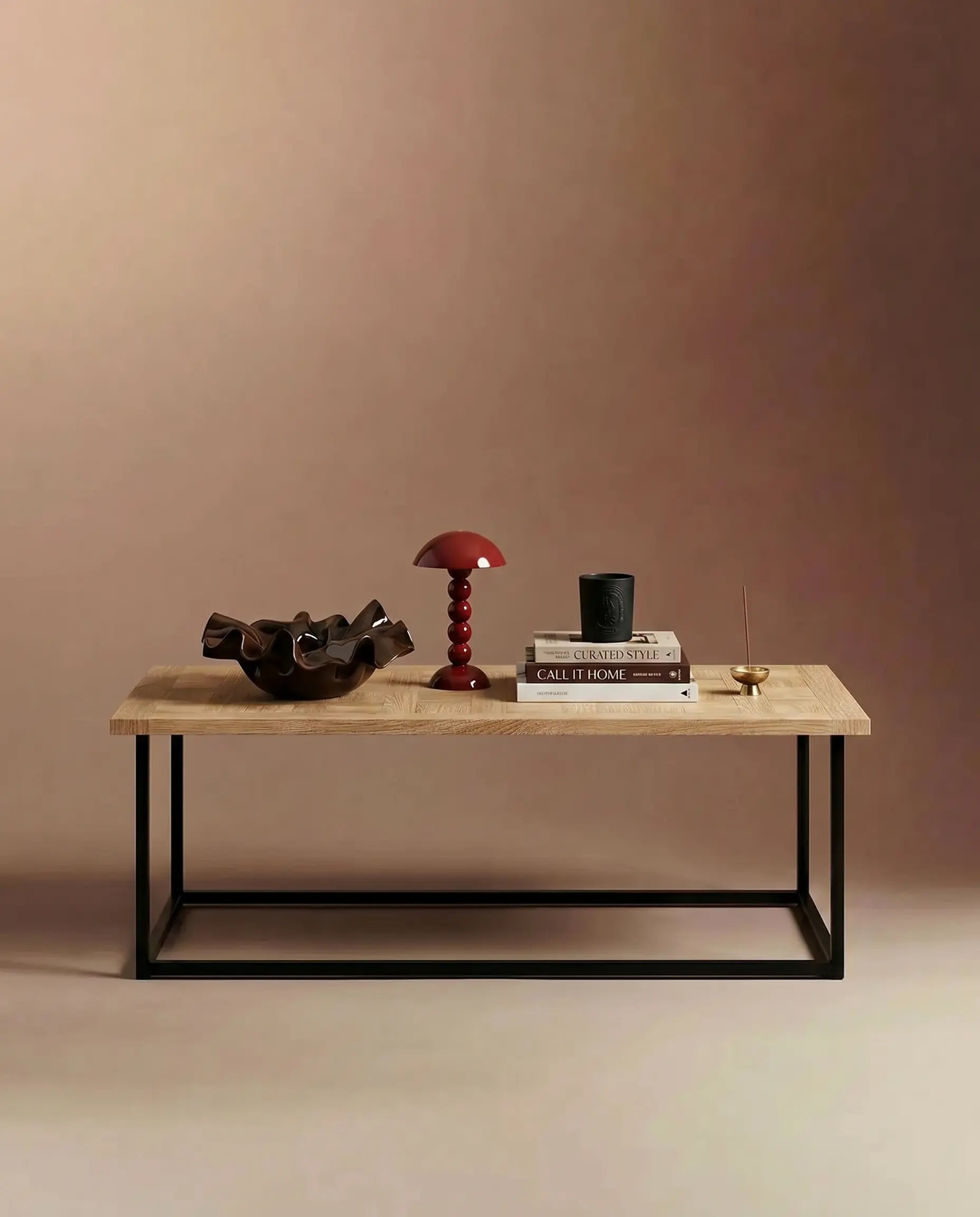 Veneto Italia Tables Biwa Minimalist Oak Coffee Table