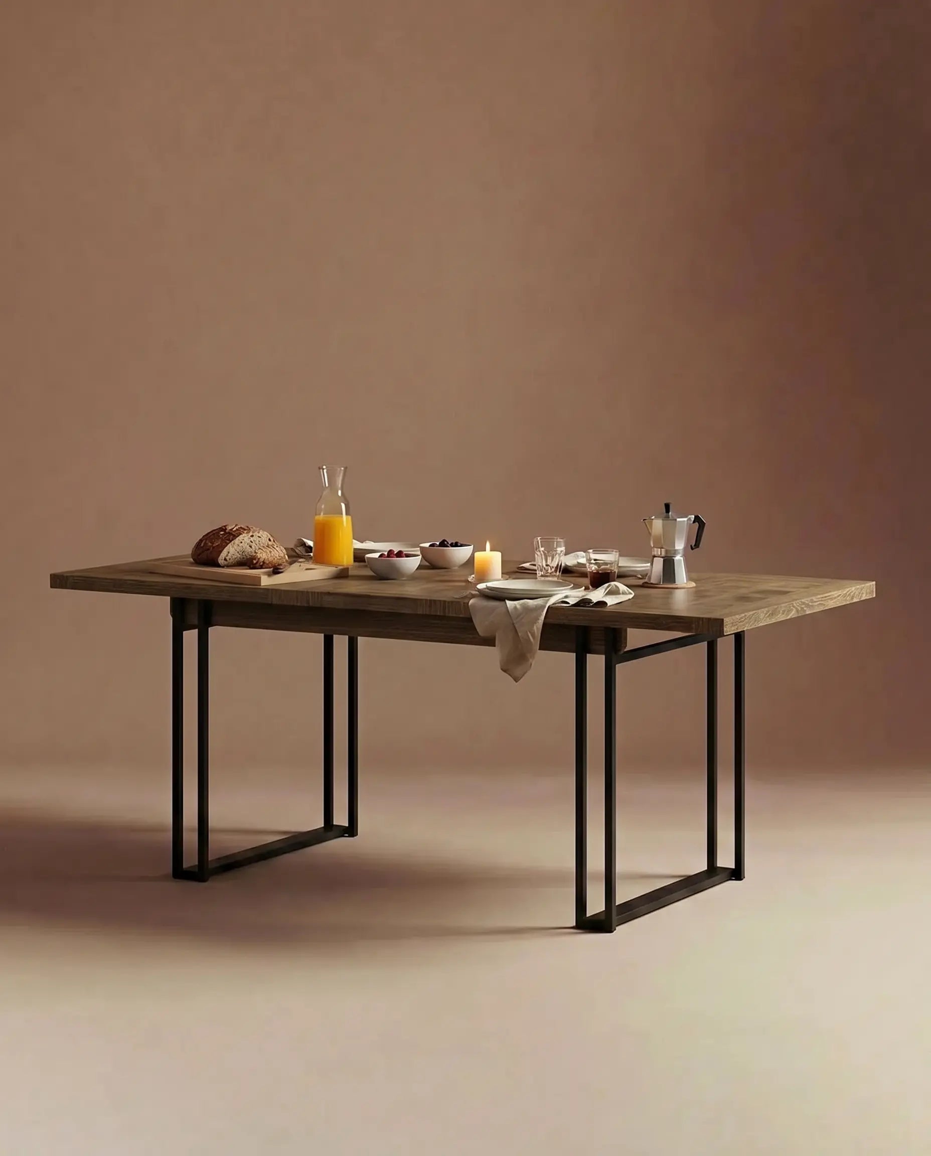 Veneto Italia Tables Biwa Small Minimalist Oak Dining Table
