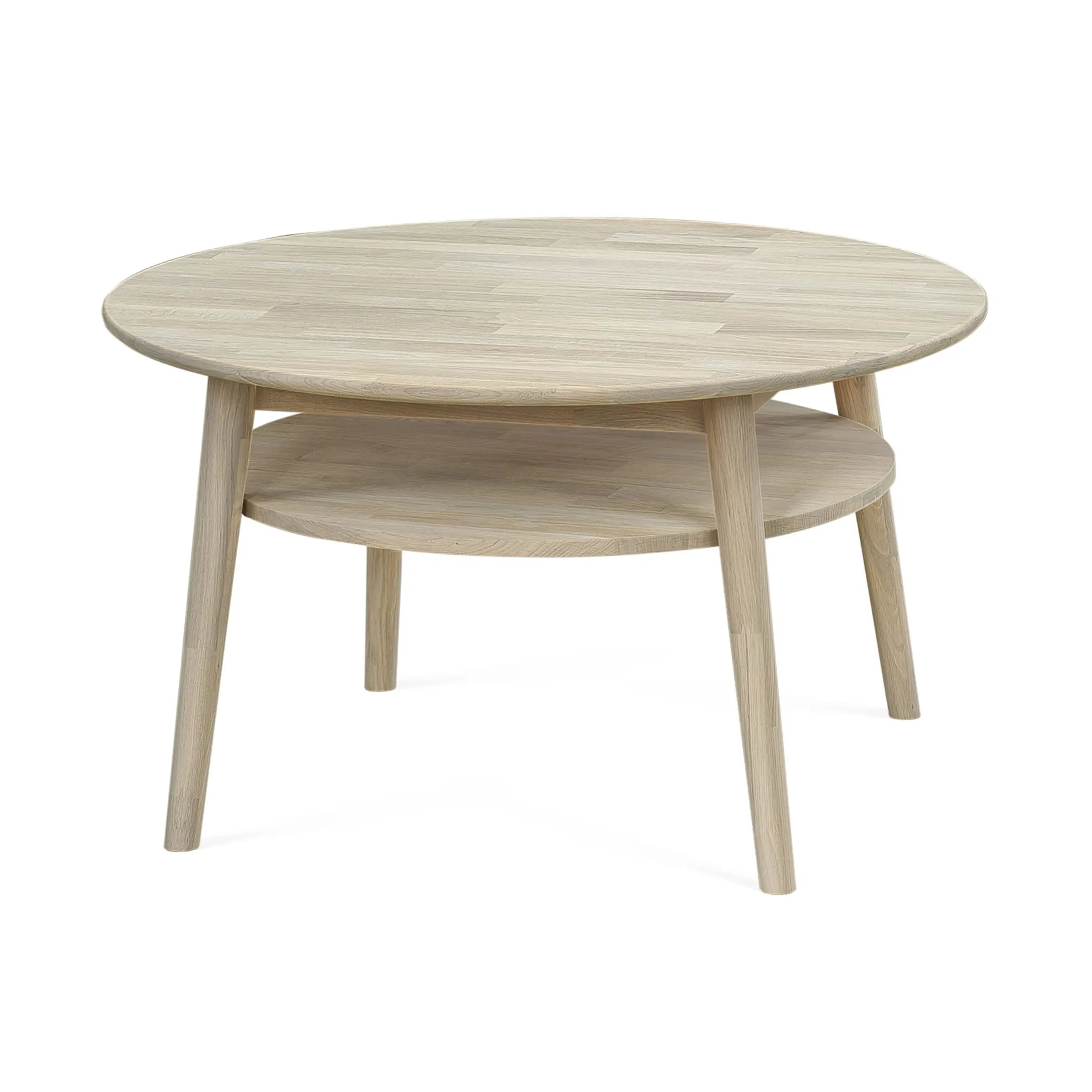 Veneto Italia Tables Erie Round Coffee Table with Shelf