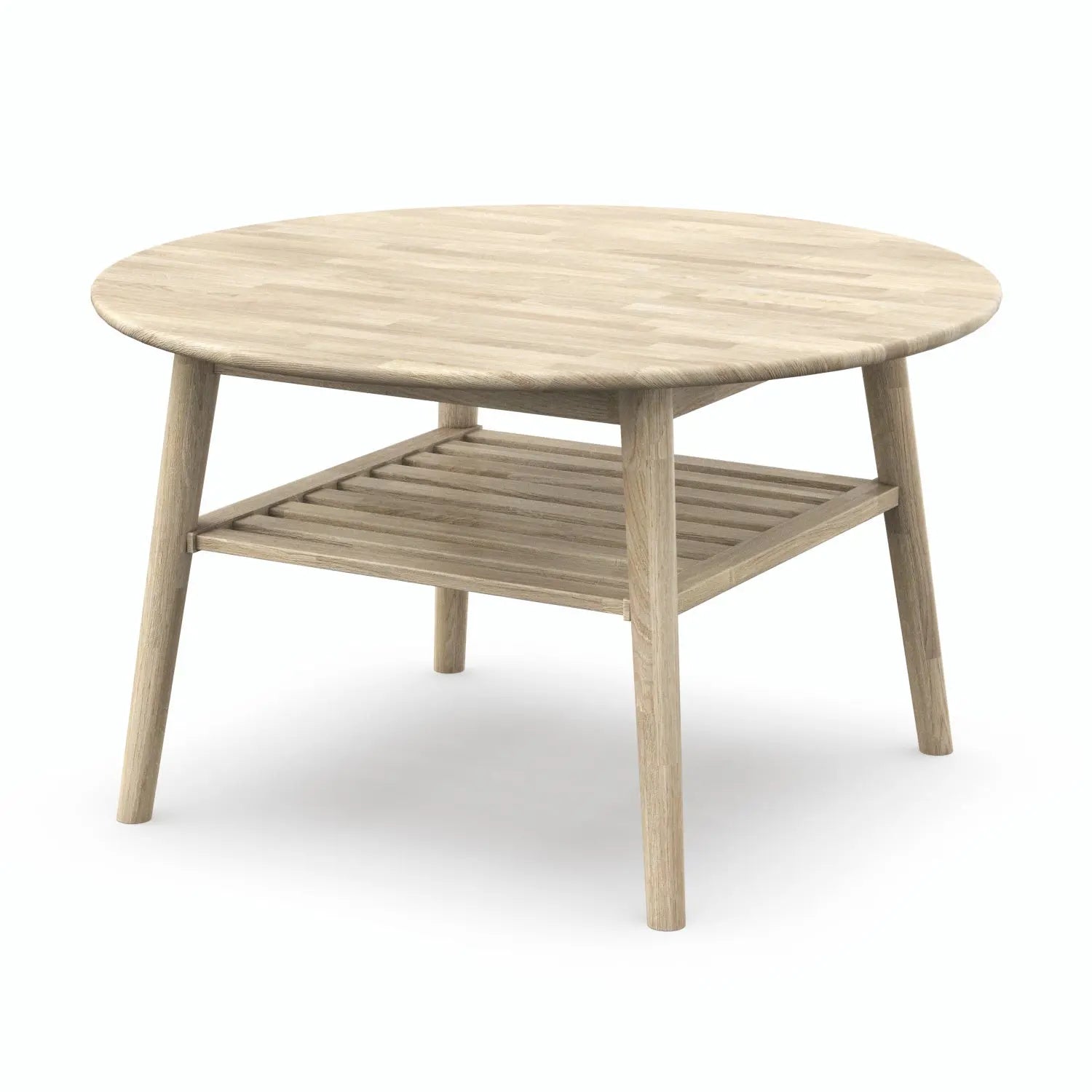 Veneto Italia Tables Erie Round Coffee Table with Shelf