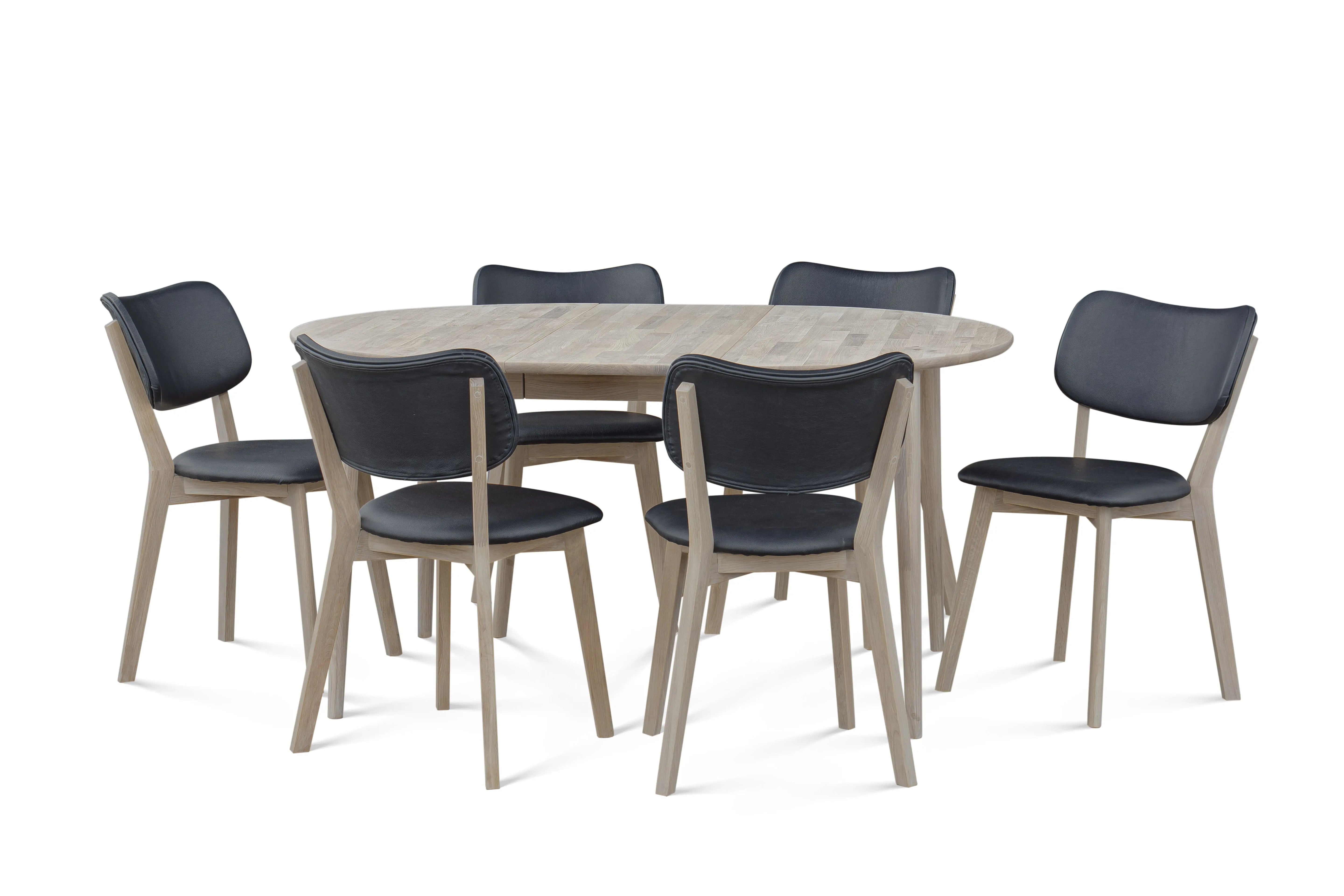 Veneto Italia Tables Erie round extendible dining table