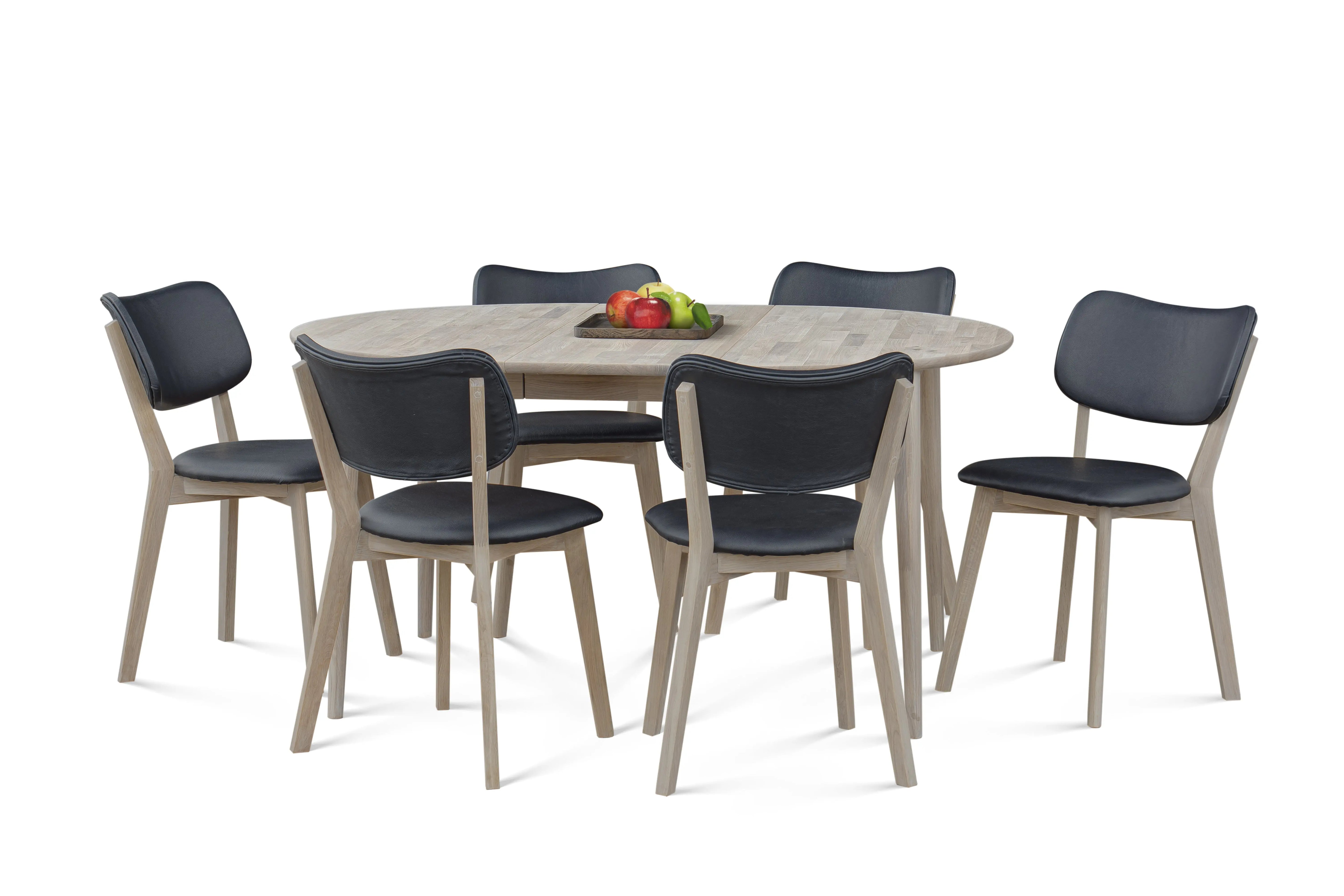 Veneto Italia Tables Erie round extendible dining table