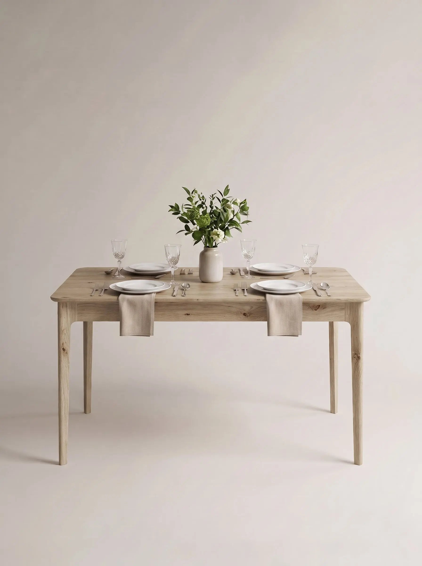 Veneto Italia Tables Garda Minimalist Extendable Oak Dining Table