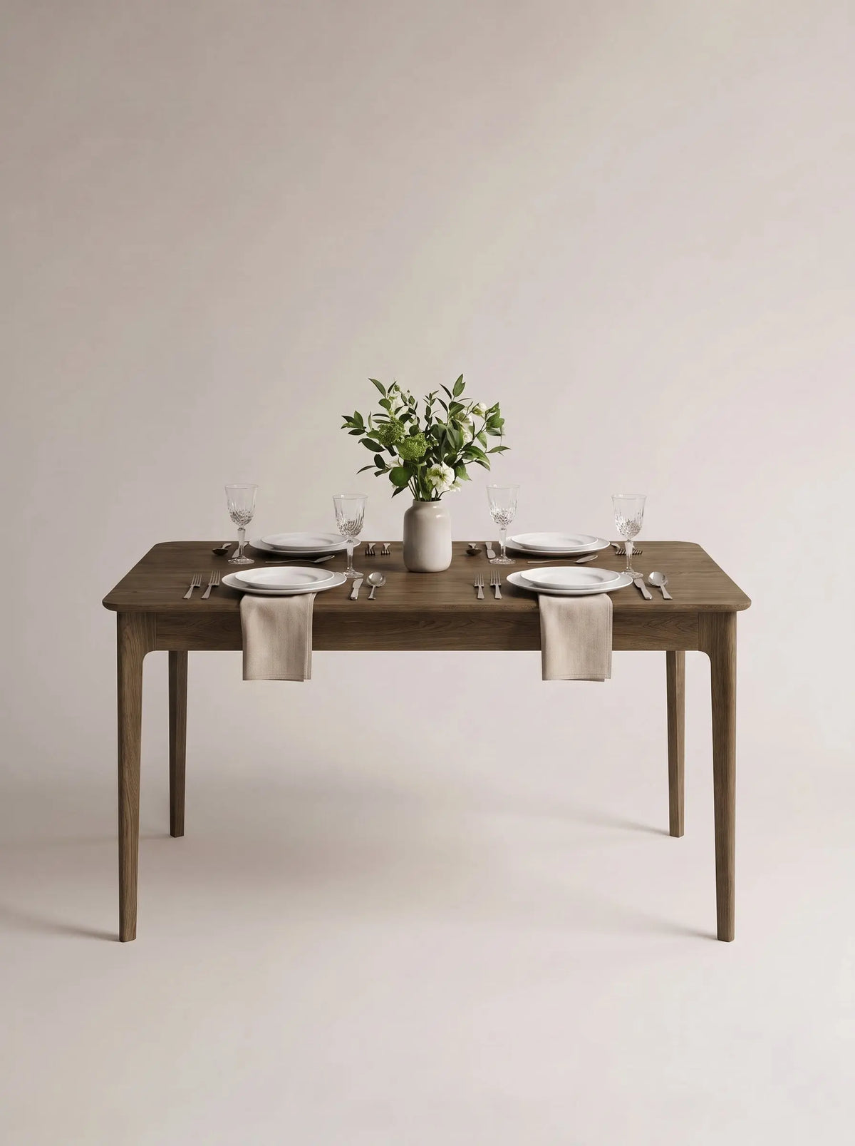 Veneto Italia Tables Garda Minimalist Extendable Oak Dining Table