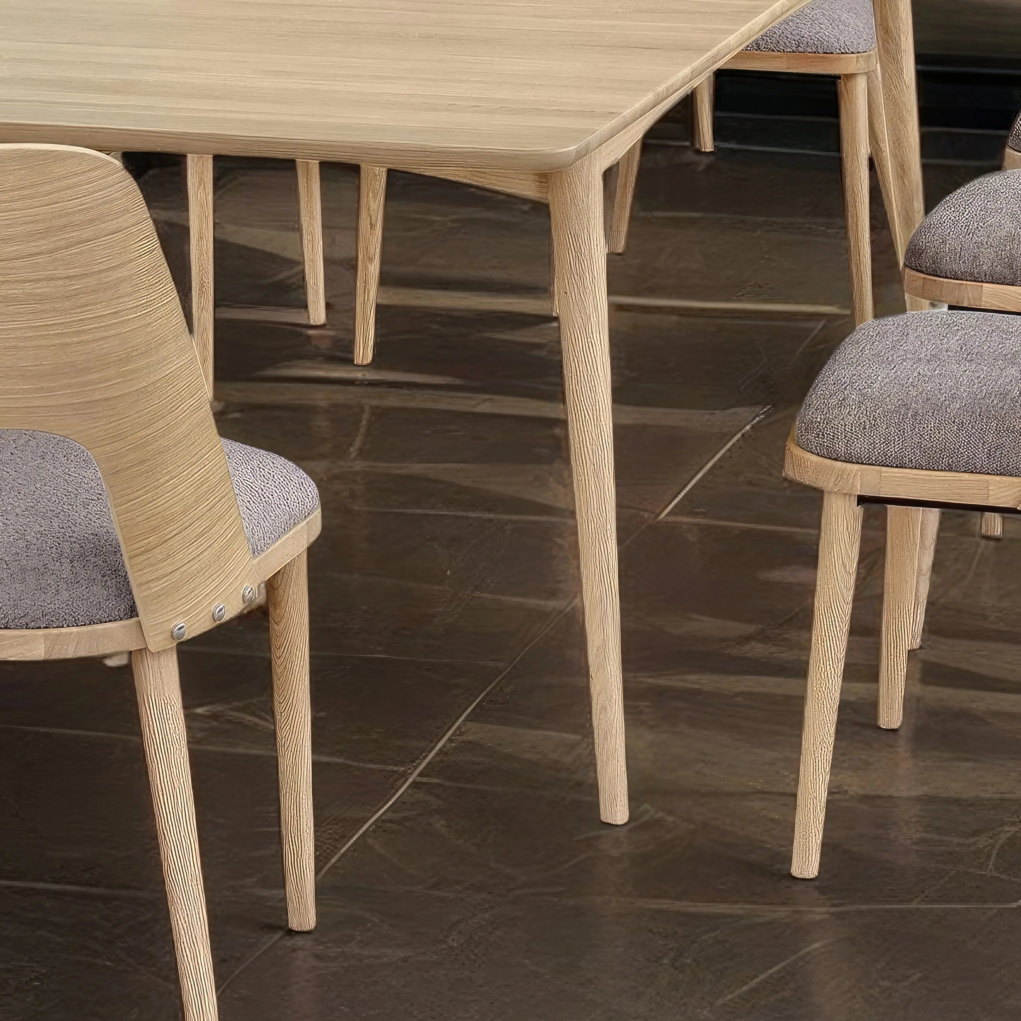 Veneto Italia Tables Kiruna Dining table with Middle Extension & 8 Chairs