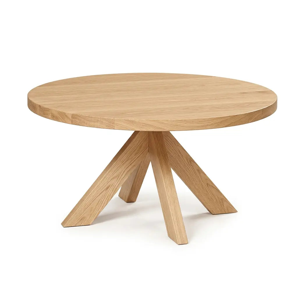Laukaa coffee table — Natural oil oak finish, generated visualization