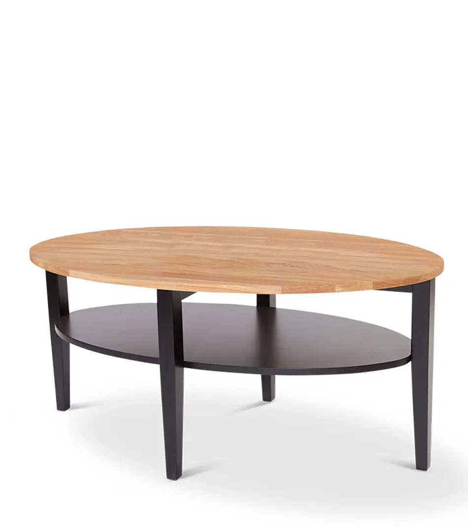 Veneto Italia Tables NYHEM OVAL COFFEE TABLE WITH SHELF