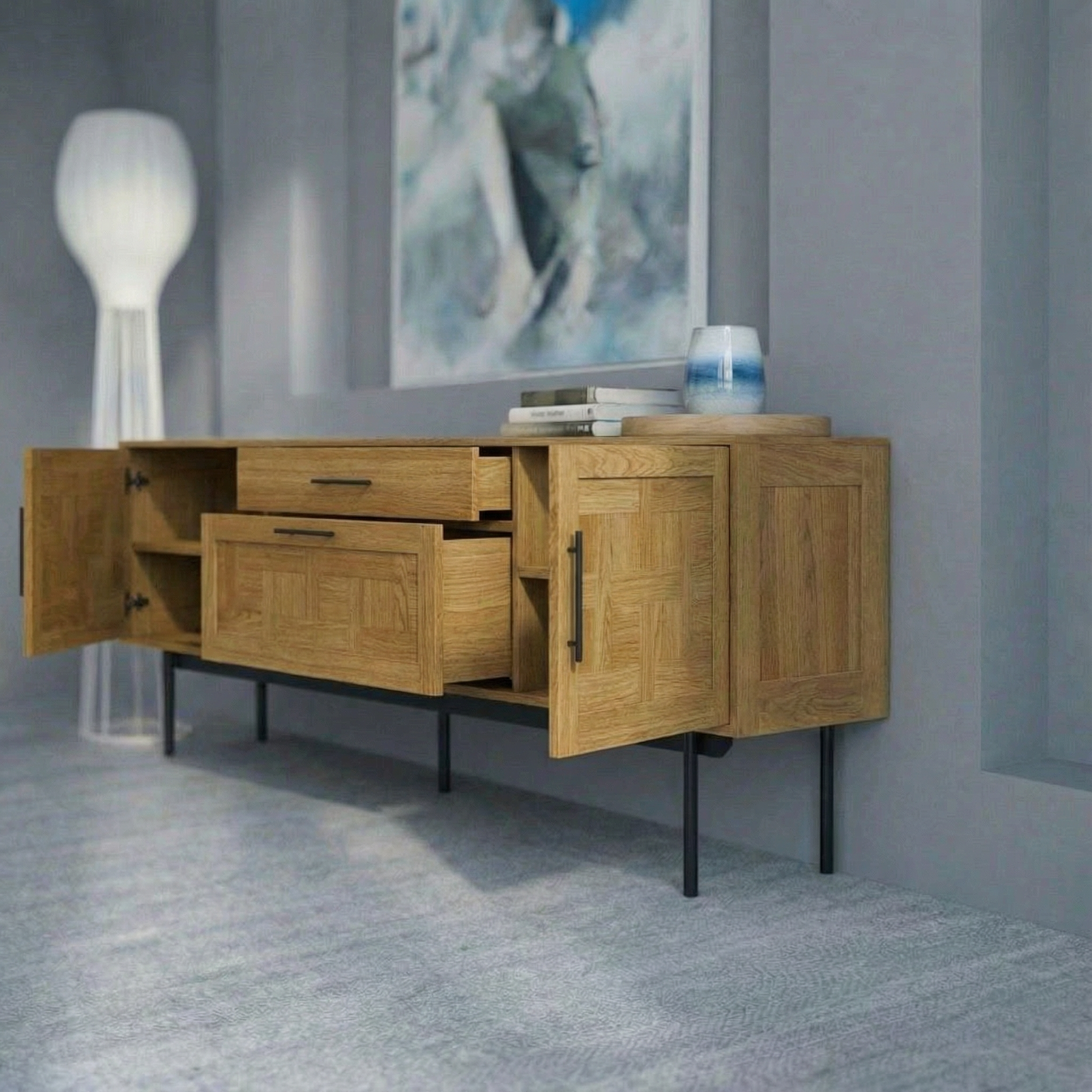 Biwa Sideboard mit 2 Türen und 2 Schubladen