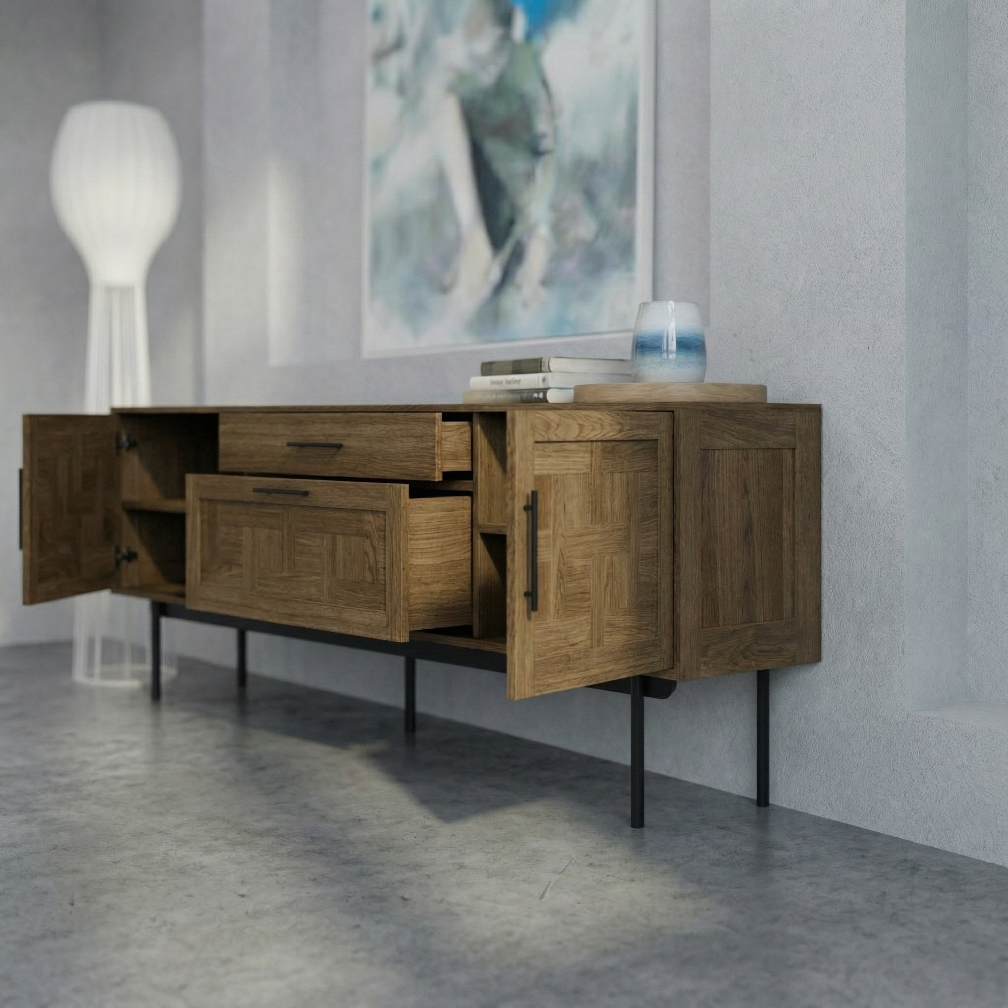 Biwa Sideboard mit 2 Türen und 2 Schubladen