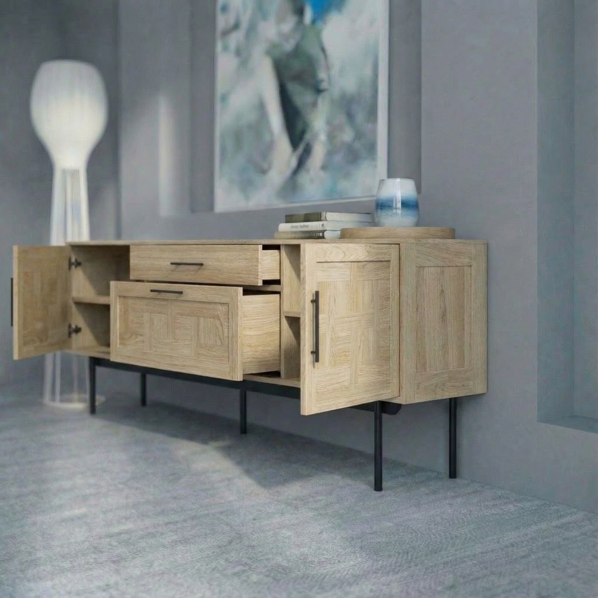 Biwa Sideboard mit 2 Türen und 2 Schubladen