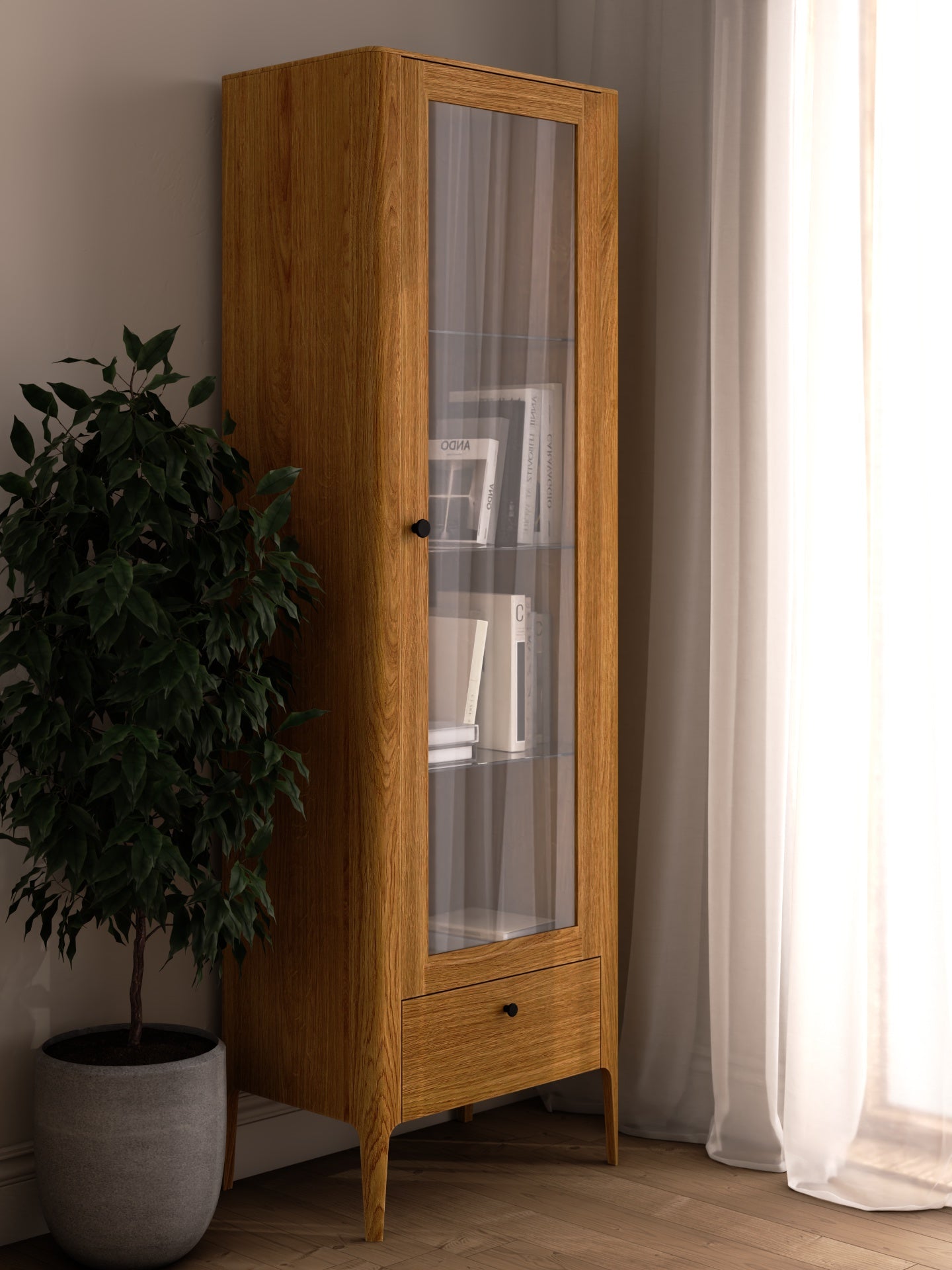 Müritz Glasschrank mit einer Tür